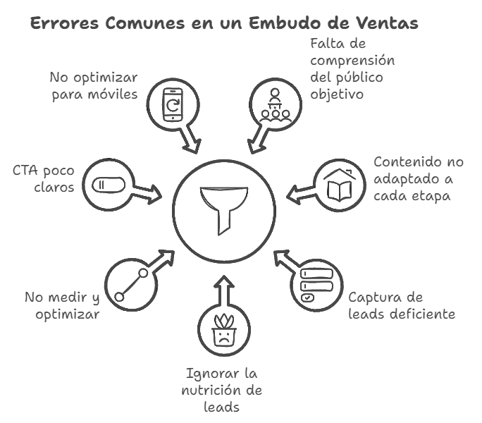 Errores al crear un embudo de ventas- Agencia de marketing digital - CV