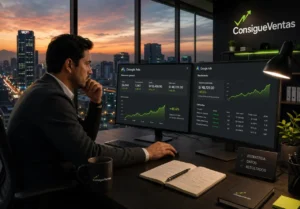 Emprendedor peruano aprendiendo cómo crear una campaña de Google Ads sin agencia desde su oficina corporativa en Lima Metropolitana para escalar sus ventas en 2026