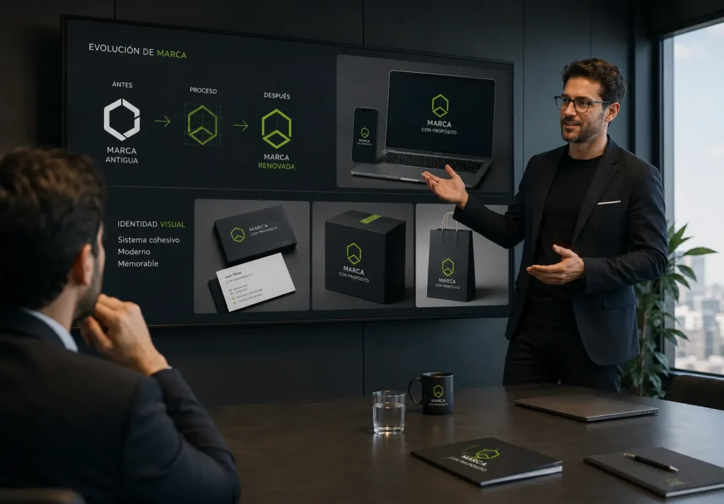 Consultor experto en identidad corporativa presentando una solución definitiva de branding emprendedores peruanos para escalar las ventas locales.