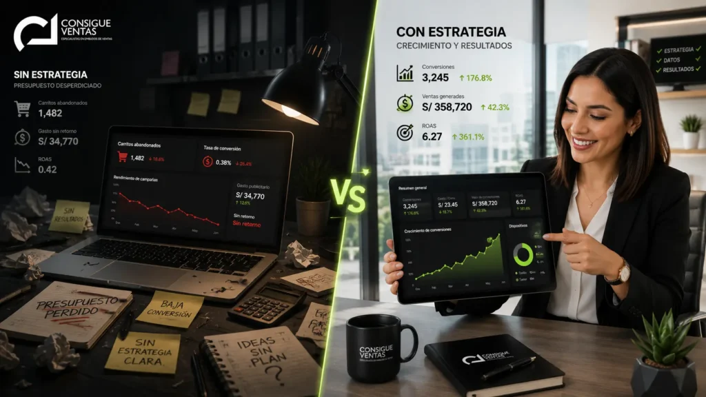 comparativa entre hacer un remarketing en google ads y no hacerlo