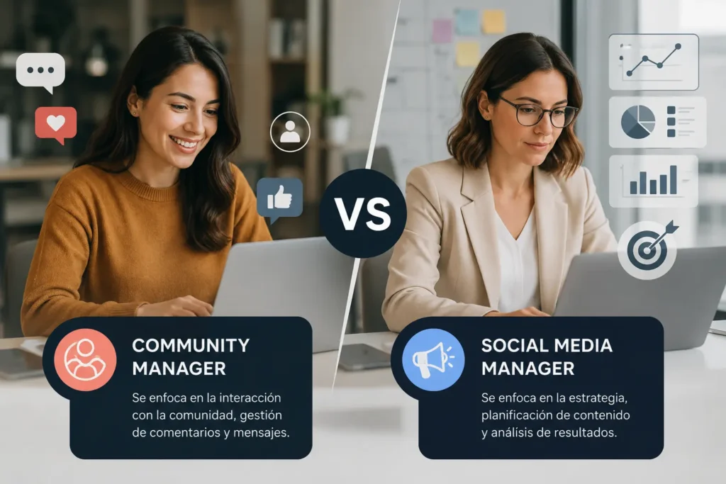 banner de social media manager vs community manager
