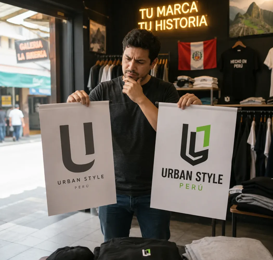 Antes y después de corregir errores de branding Lima en un emprendimiento local