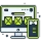 Icono de diseño en Figma con computadora y móvil, representando diseño web responsivo